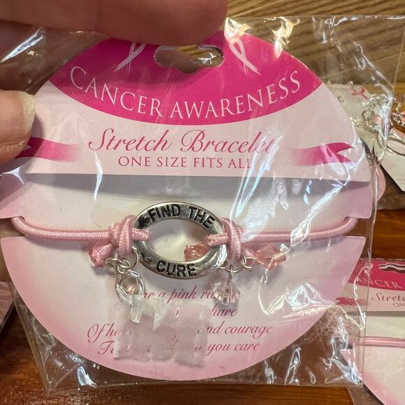 Cancer Awareness Pink Ribbon Jewelry Bracelets Watch Necklace Survivor NEW - Picture 6 of 9